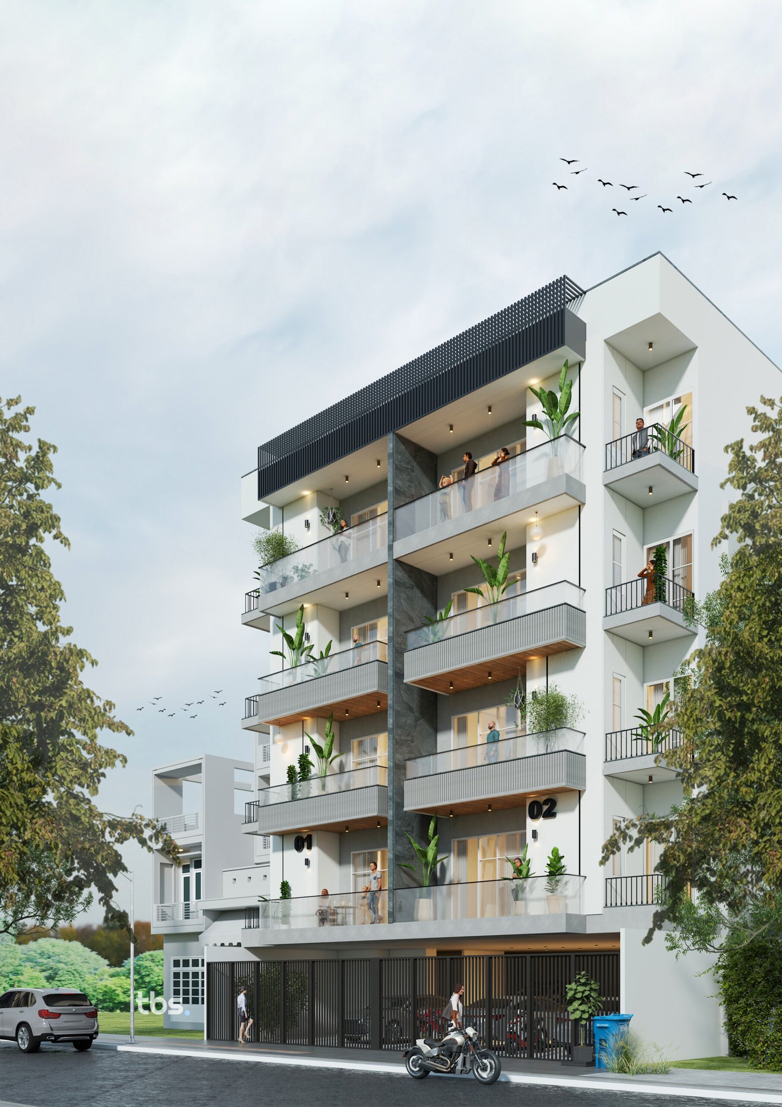 Gurgaon Apartment Side Elevation_R3